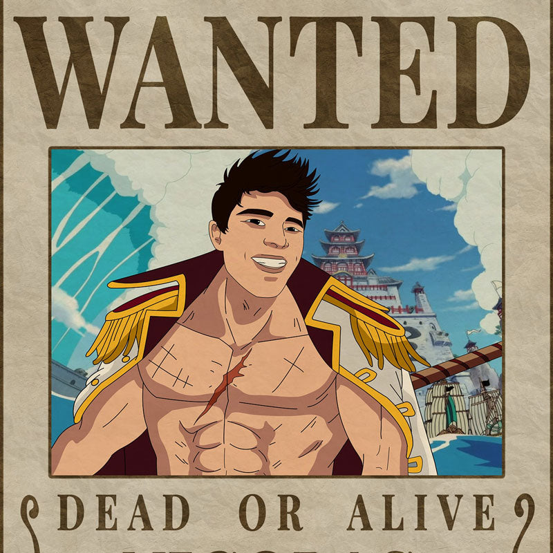 Affiche numérique style One Piece - Wanted- Avis de recherche  personnalisable avec votre photo